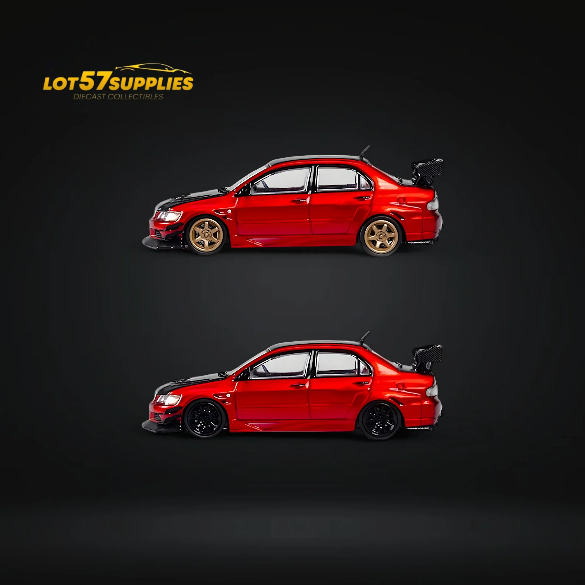 CM Model Mitsubishi Lancer Evolution IX Widebody Metallic Red 1:64 - Image 3