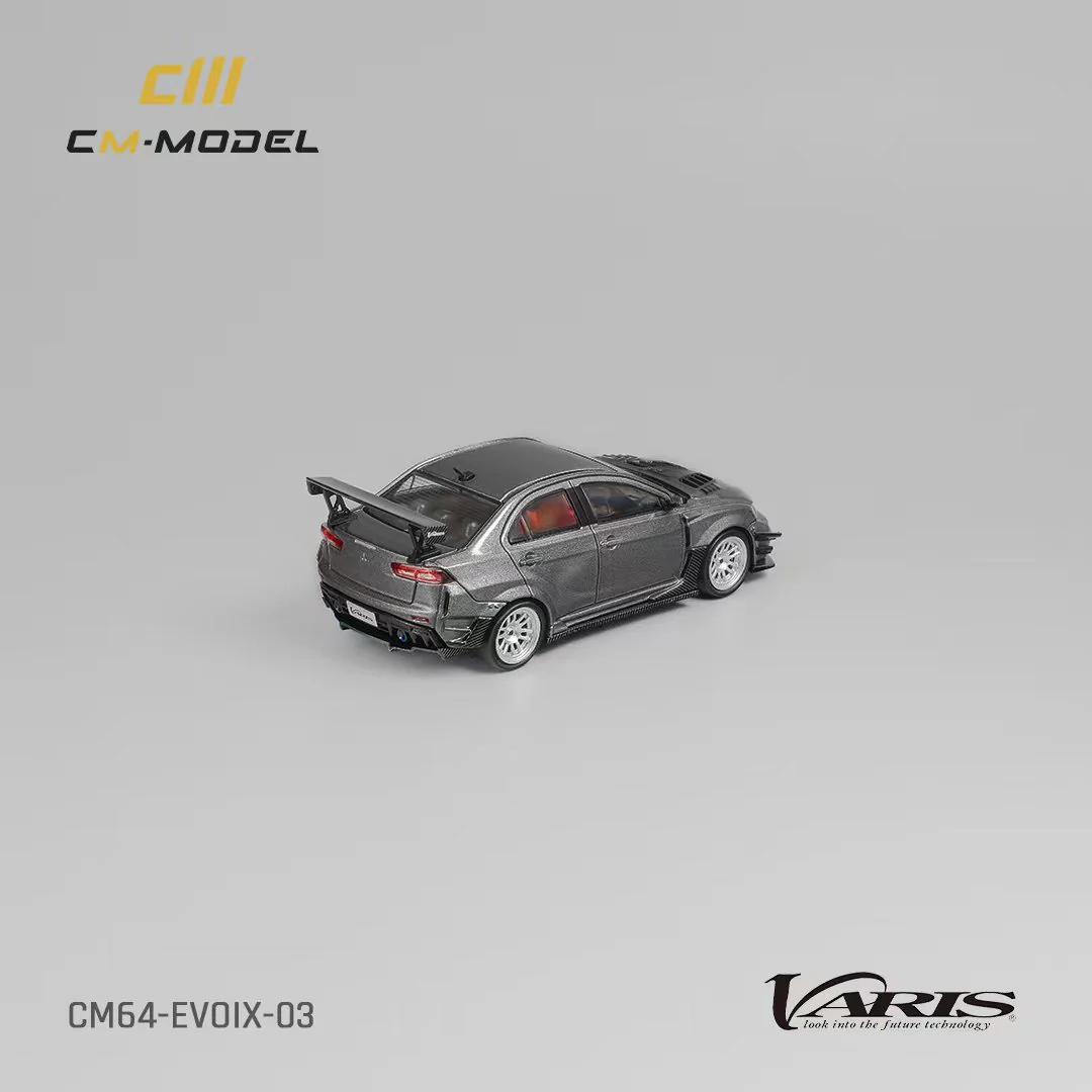 CM Model Mitsubishi Lancer Evolution X Varis Wide Body Gray 1:64 - Image 4