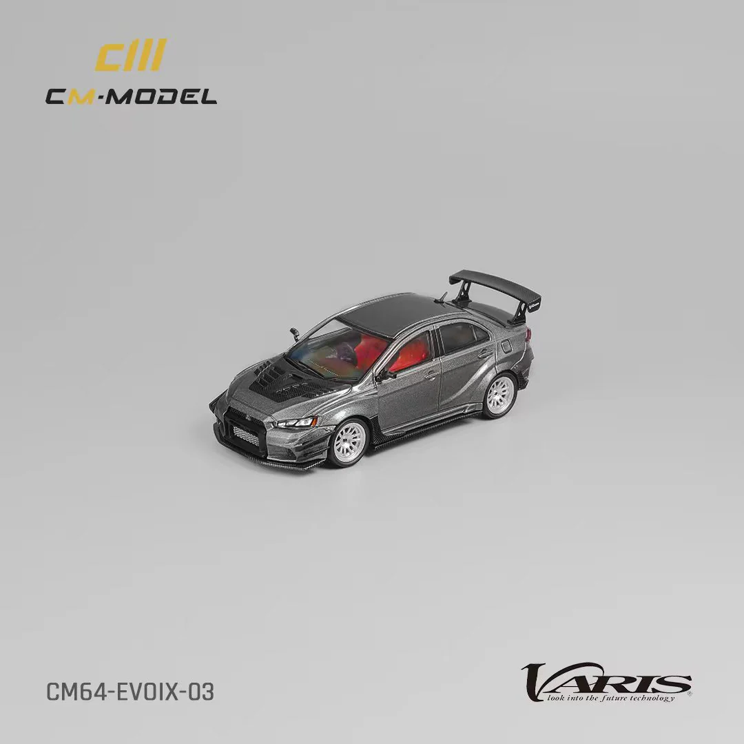 CM Model Mitsubishi Lancer Evolution X Varis Wide Body Gray 1:64 - Image 6