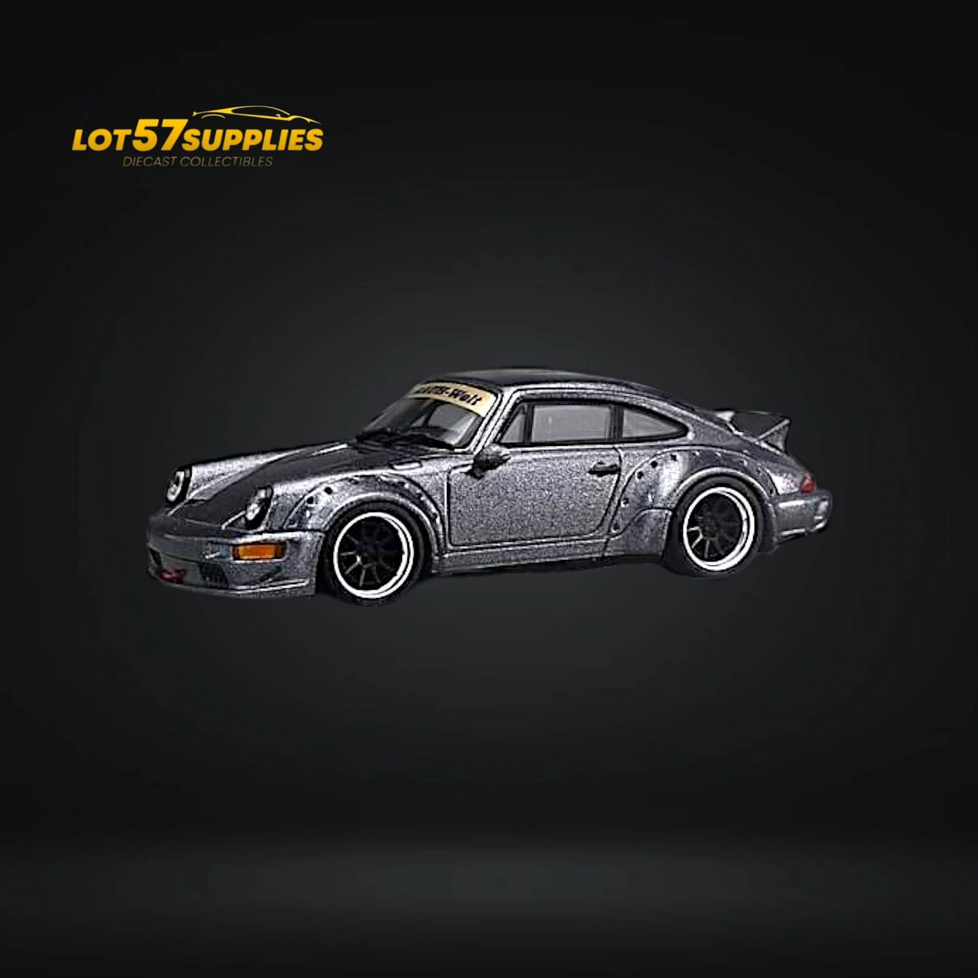 CM Model Porsche 964 Widebody Metallic Gray 1:64 - Image 3