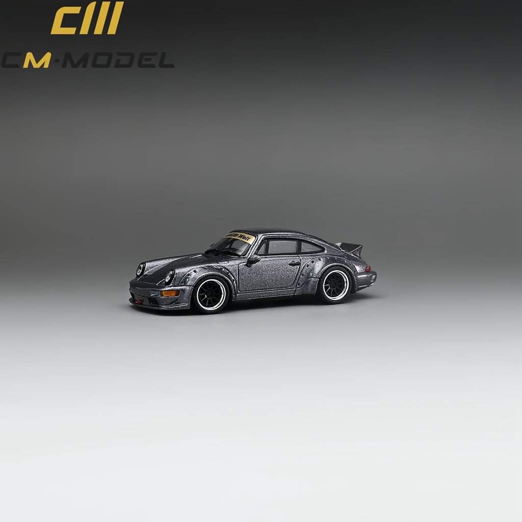 CM Model Porsche 964 Widebody Metallic Gray 1:64 - Image 5