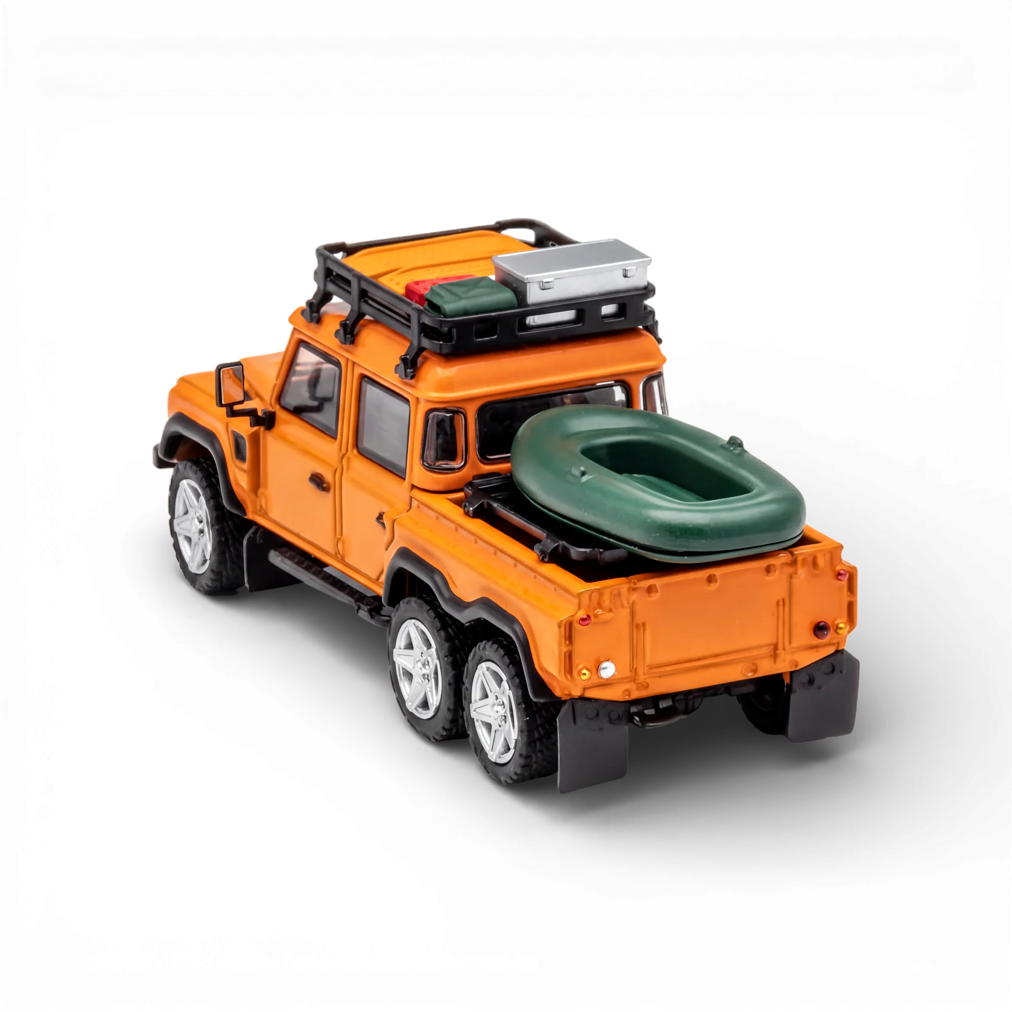 GCD Land Rover Defender 6x6 Orange Camping Modified 1:64 - Image 4