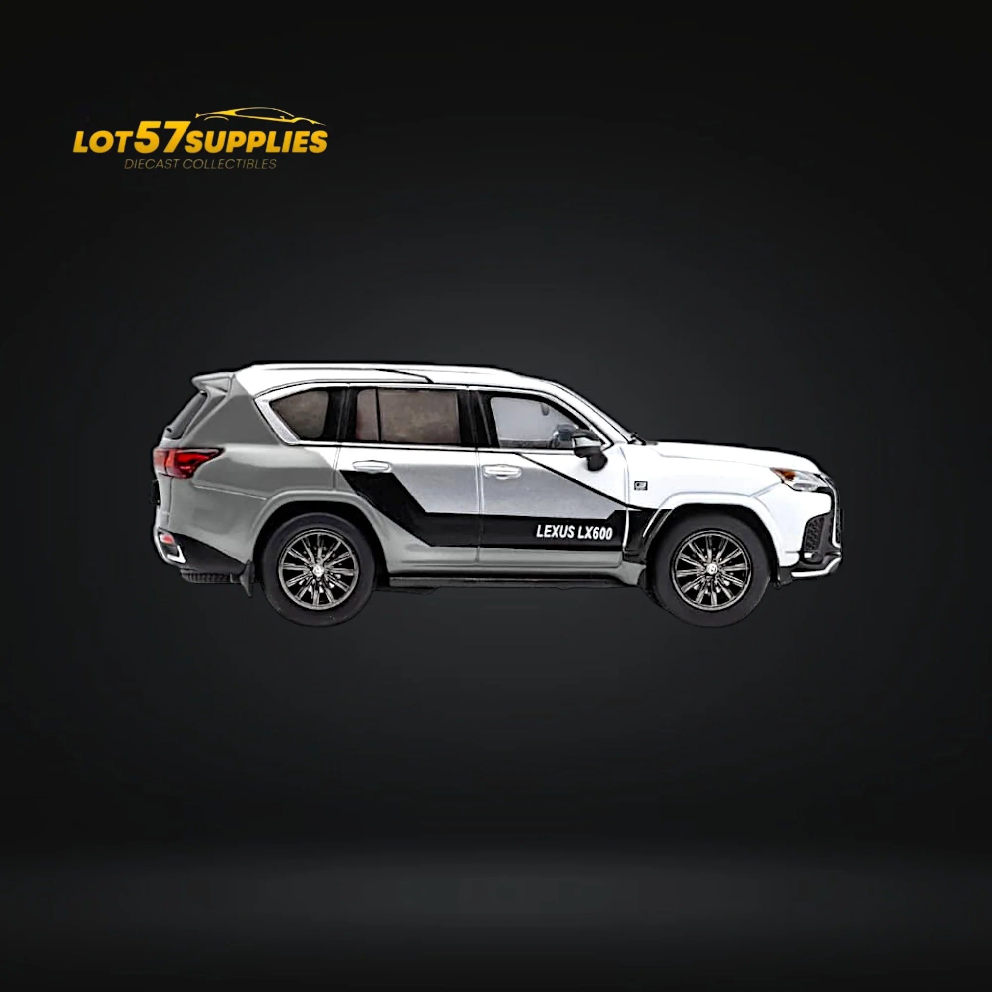 GCD Lexus LX600 Sport White & Gray 1:64 - Image 3