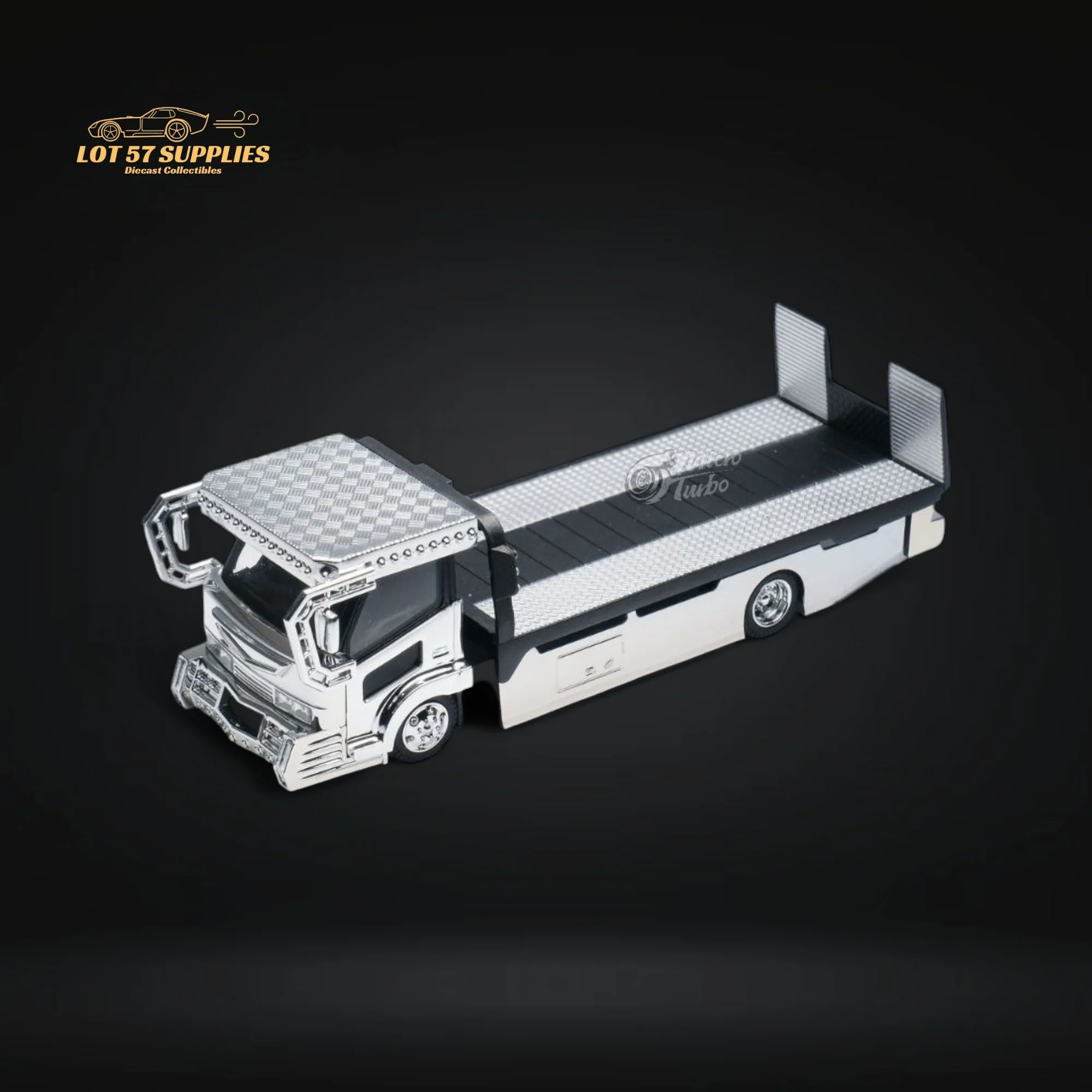 MicroTurbo Dekotora Flatbed Tow Truck 1:64 - Image 6