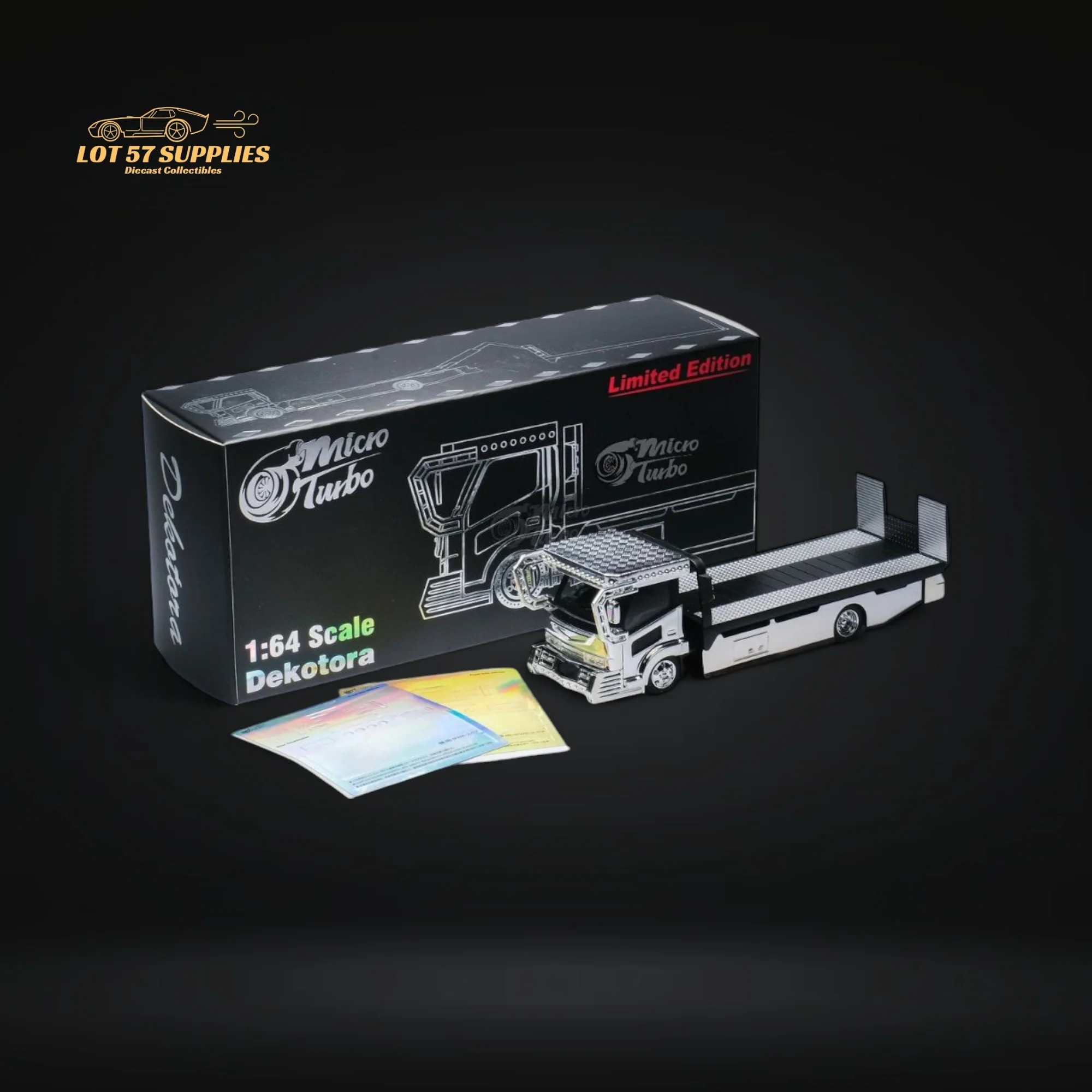 MicroTurbo Dekotora Flatbed Tow Truck 1:64 - Image 7