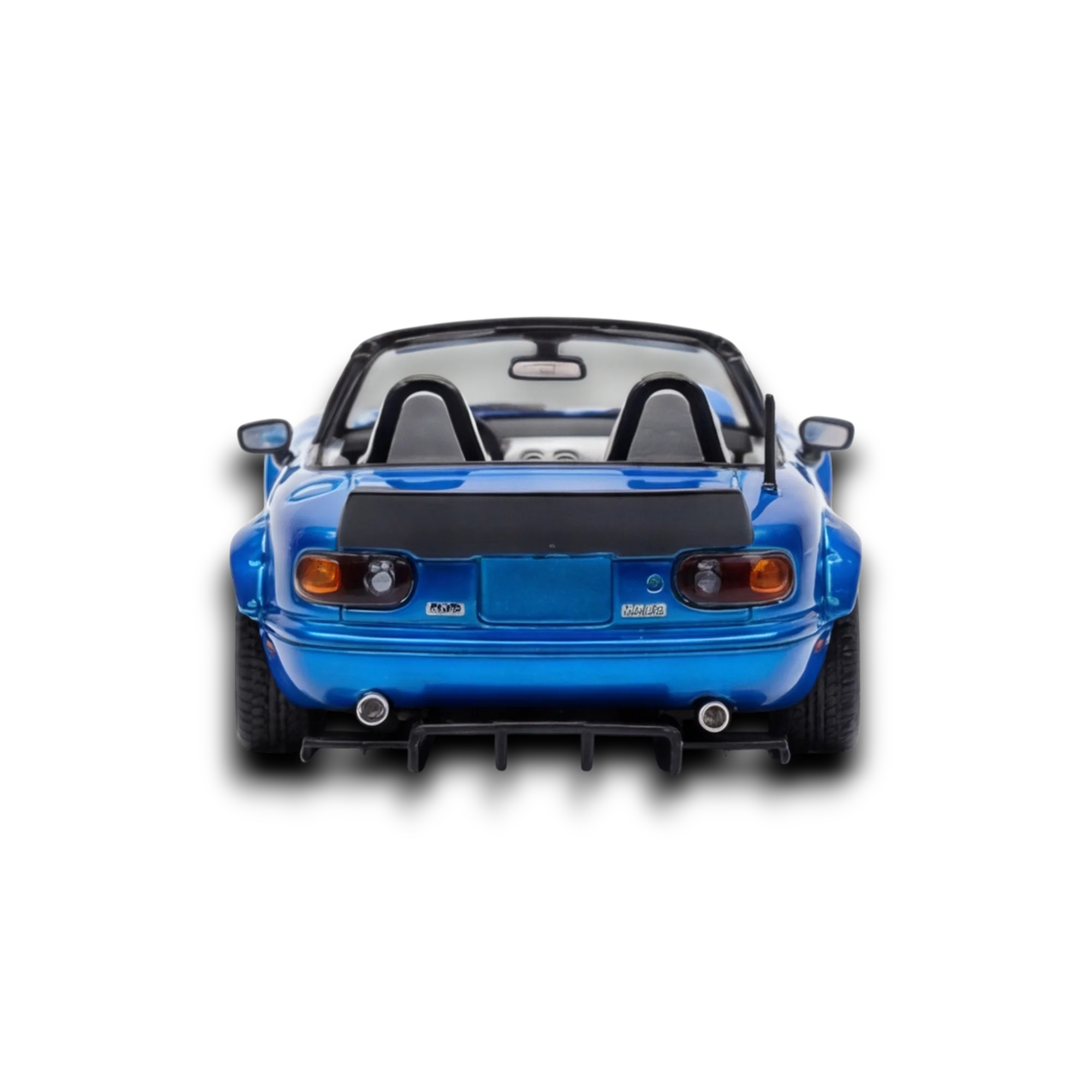 MicroTurbo Eunos Roadster RHD Rocket Bunny Metallic Blue 1:64 - Image 5
