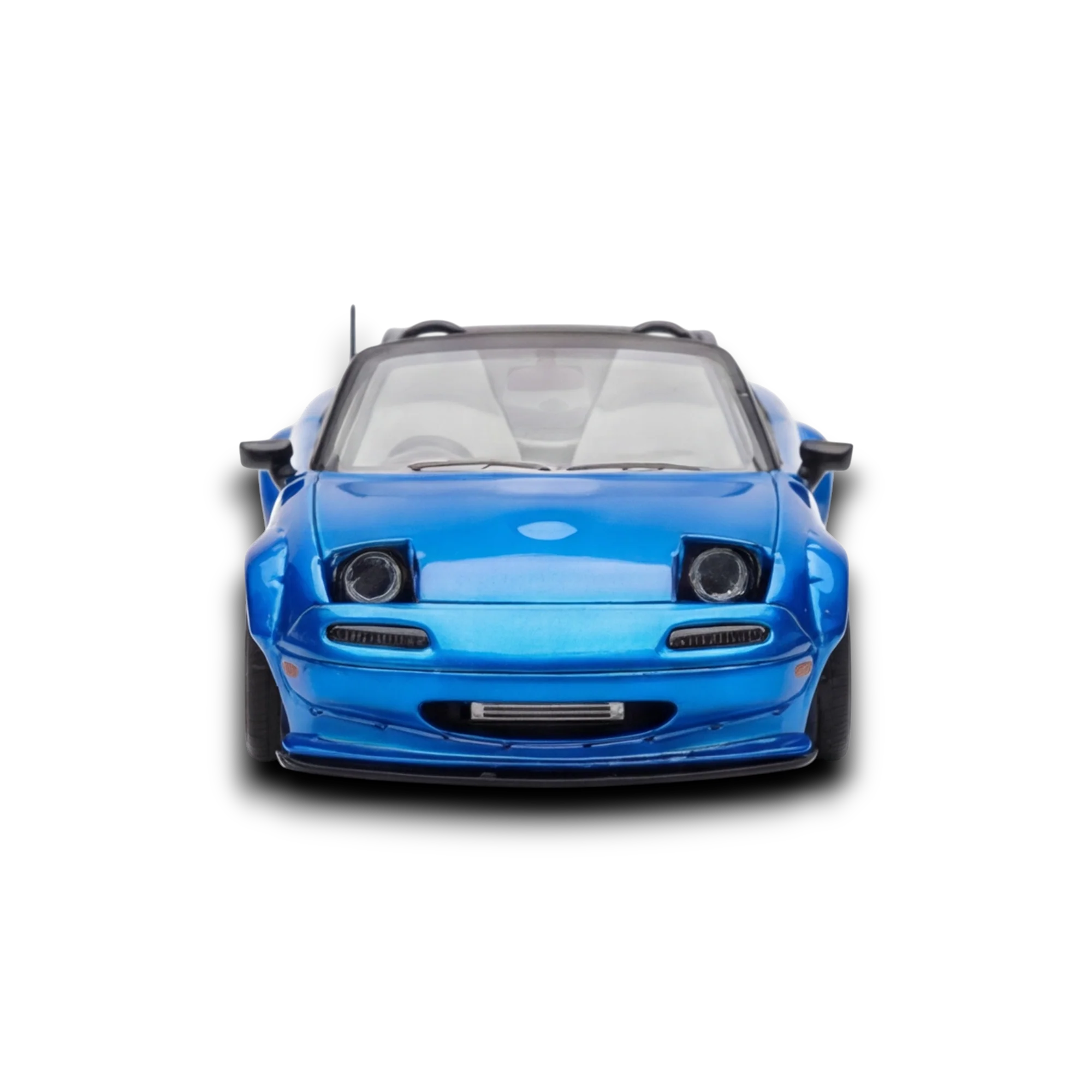 MicroTurbo Eunos Roadster RHD Rocket Bunny Metallic Blue 1:64 - Image 6