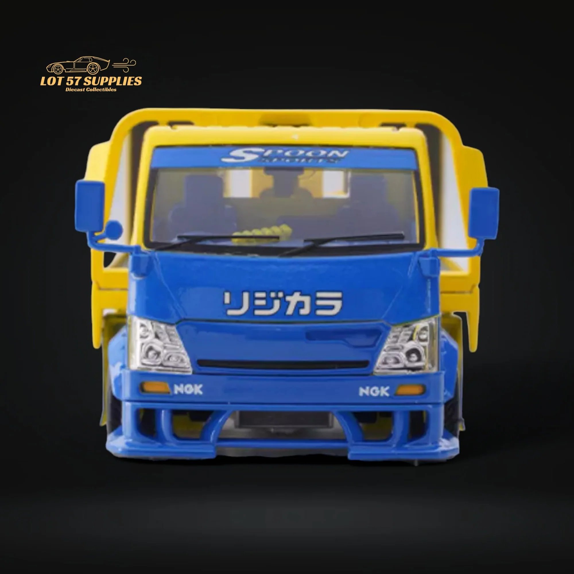 MicroTurbo Hino 300 Custom Flatbed Tow Truck Spoon Livery 1:64 - Image 5