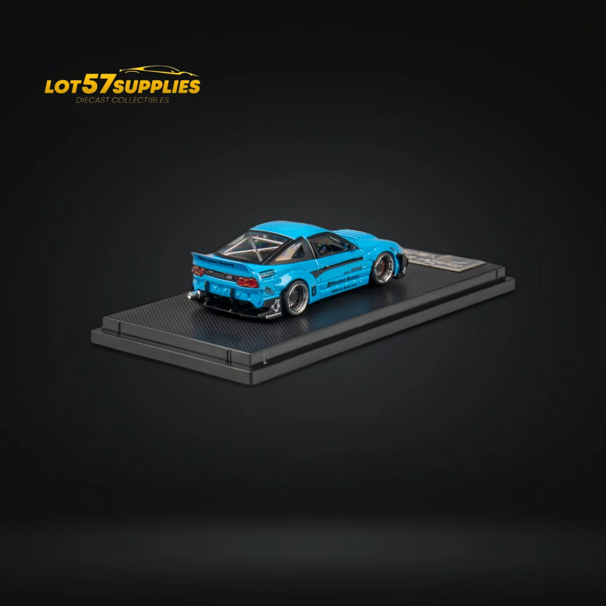 MicroTurbo Nissan 180SX Pandem Rocket Bunny Baby Blue 1:64 - Image 3