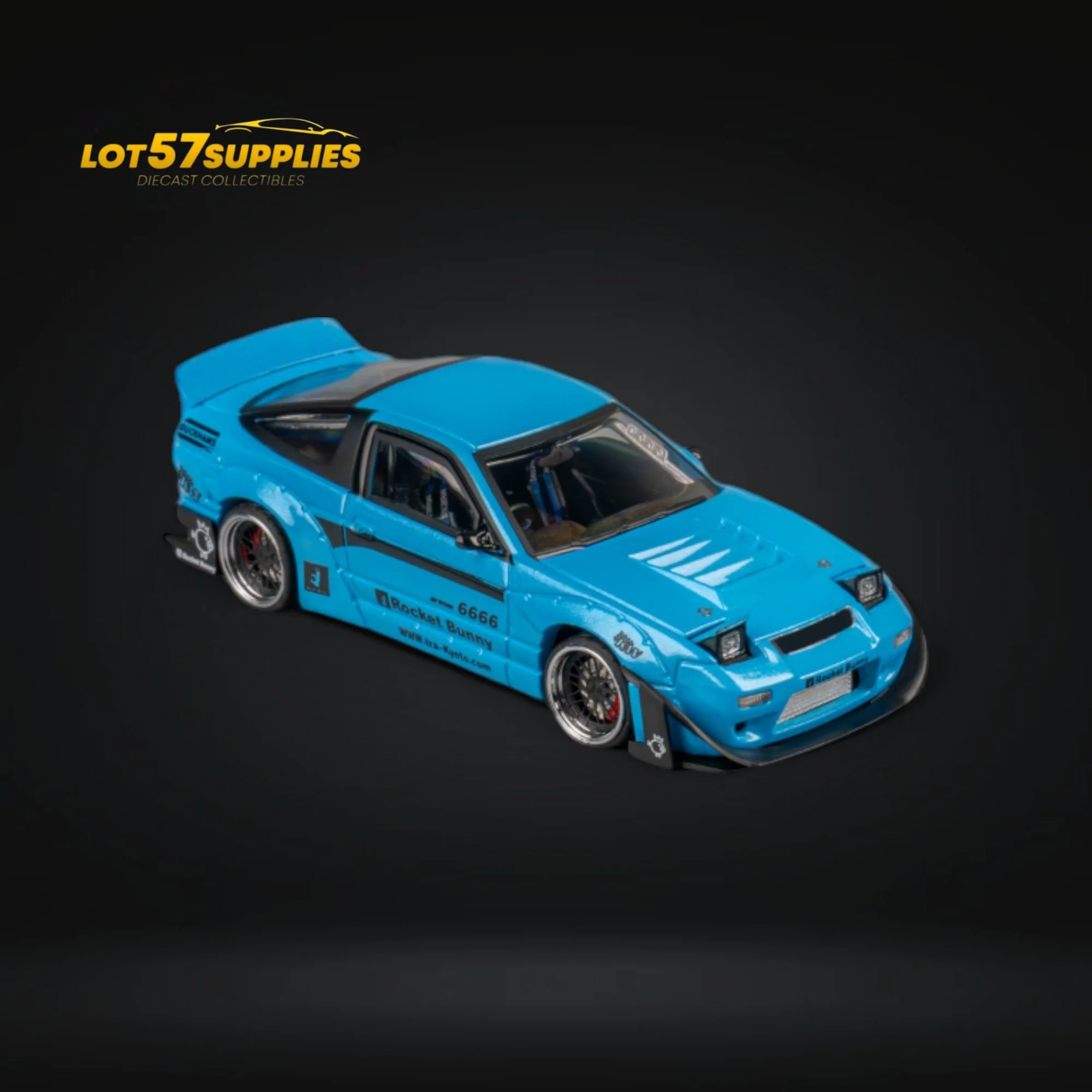 MicroTurbo Nissan 180SX Pandem Rocket Bunny Baby Blue 1:64 - Image 5