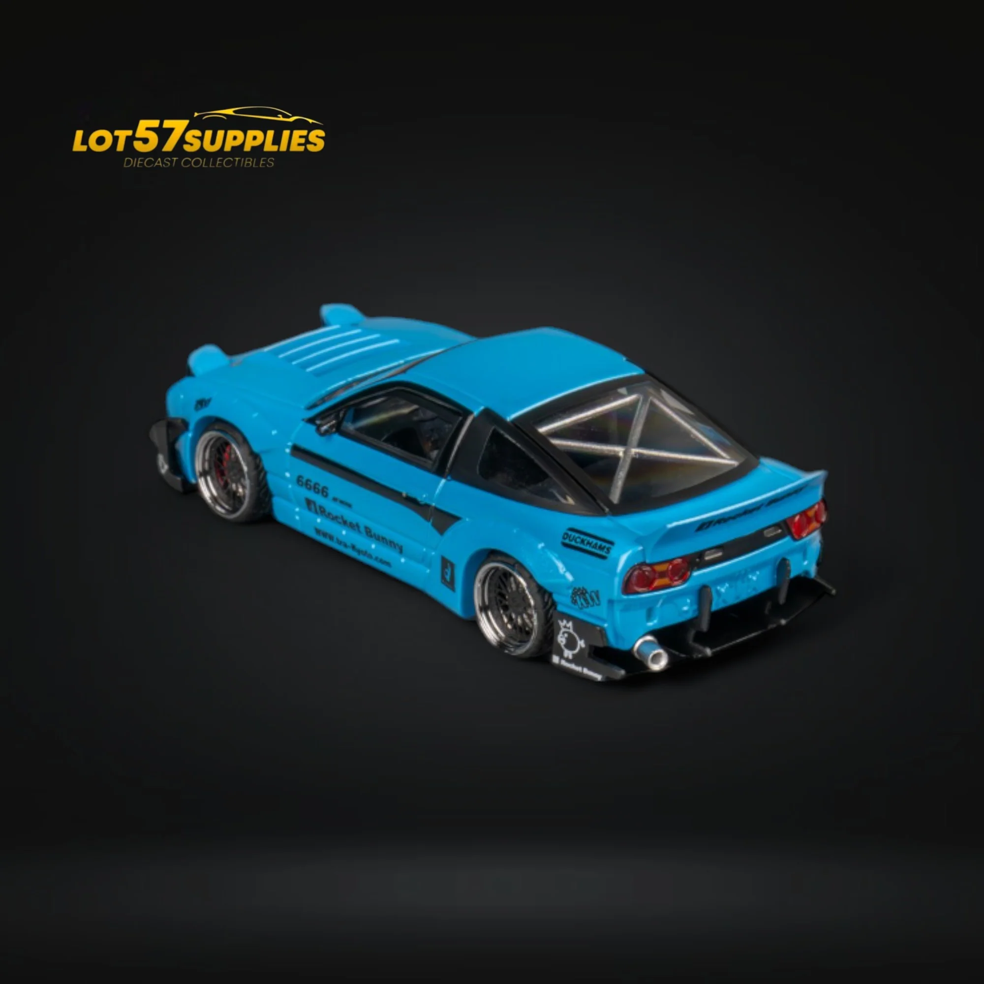 MicroTurbo Nissan 180SX Pandem Rocket Bunny Baby Blue 1:64 - Image 6