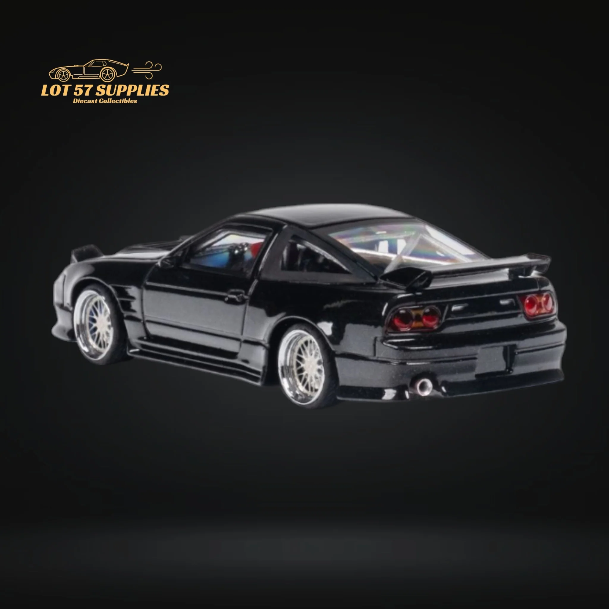 MicroTurbo 180SX Type X Metallic Black 1:64 - Image 11