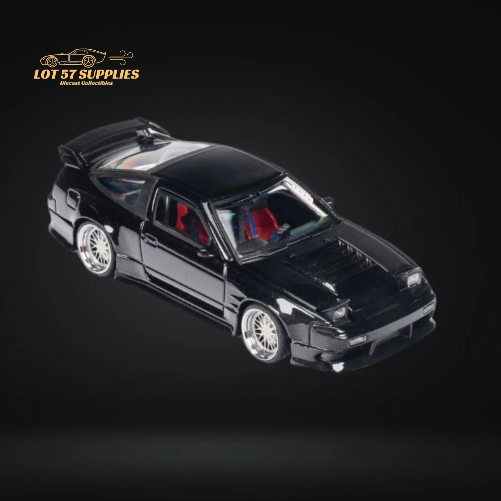 MicroTurbo 180SX Type X Metallic Black 1:64 - Image 12