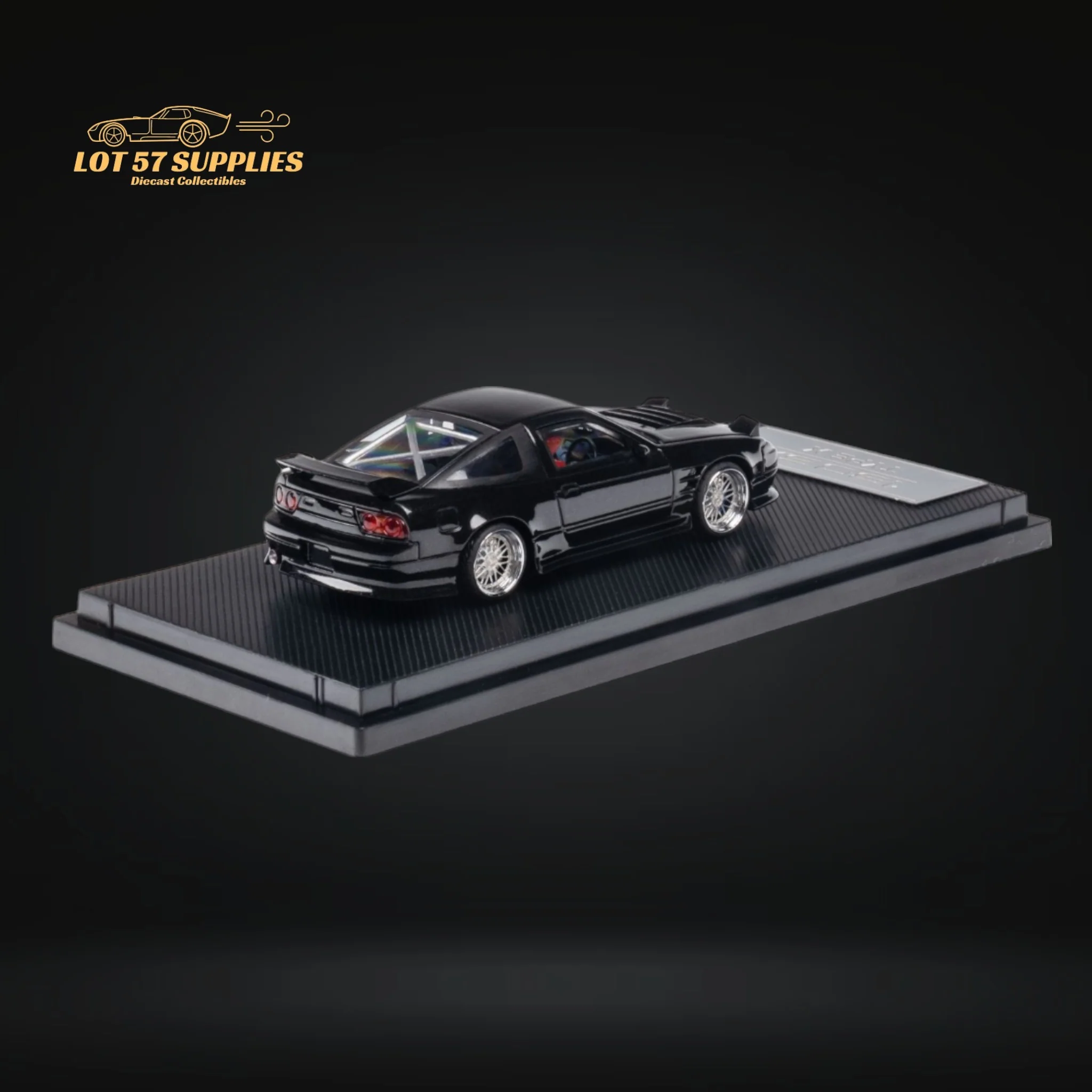 MicroTurbo 180SX Type X Metallic Black 1:64 - Image 3