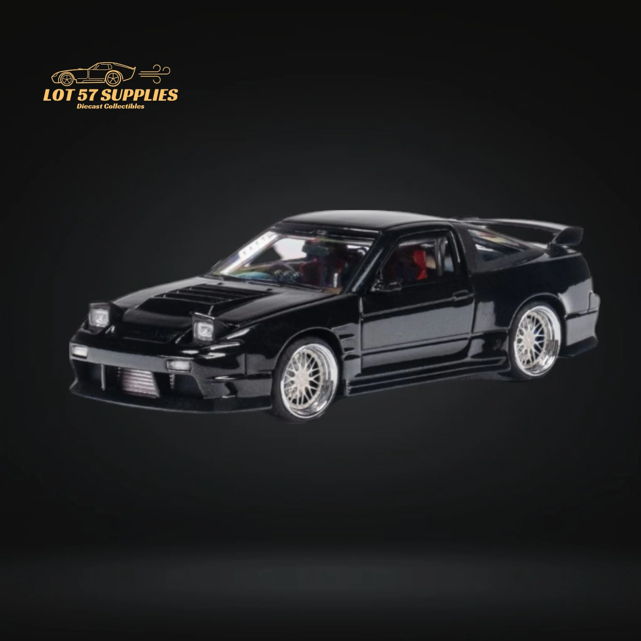 MicroTurbo 180SX Type X Metallic Black 1:64 - Image 6