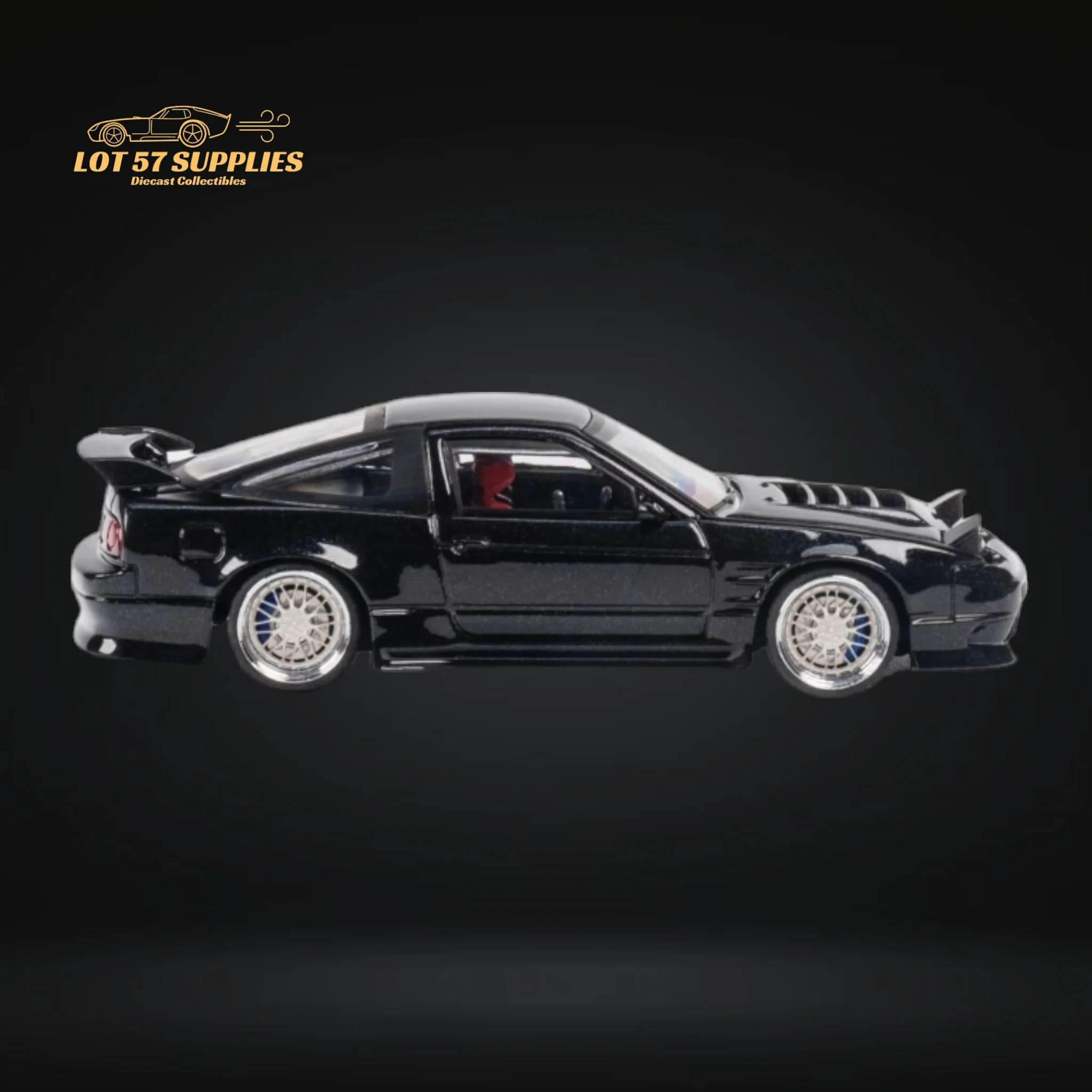 MicroTurbo 180SX Type X Metallic Black 1:64 - Image 9