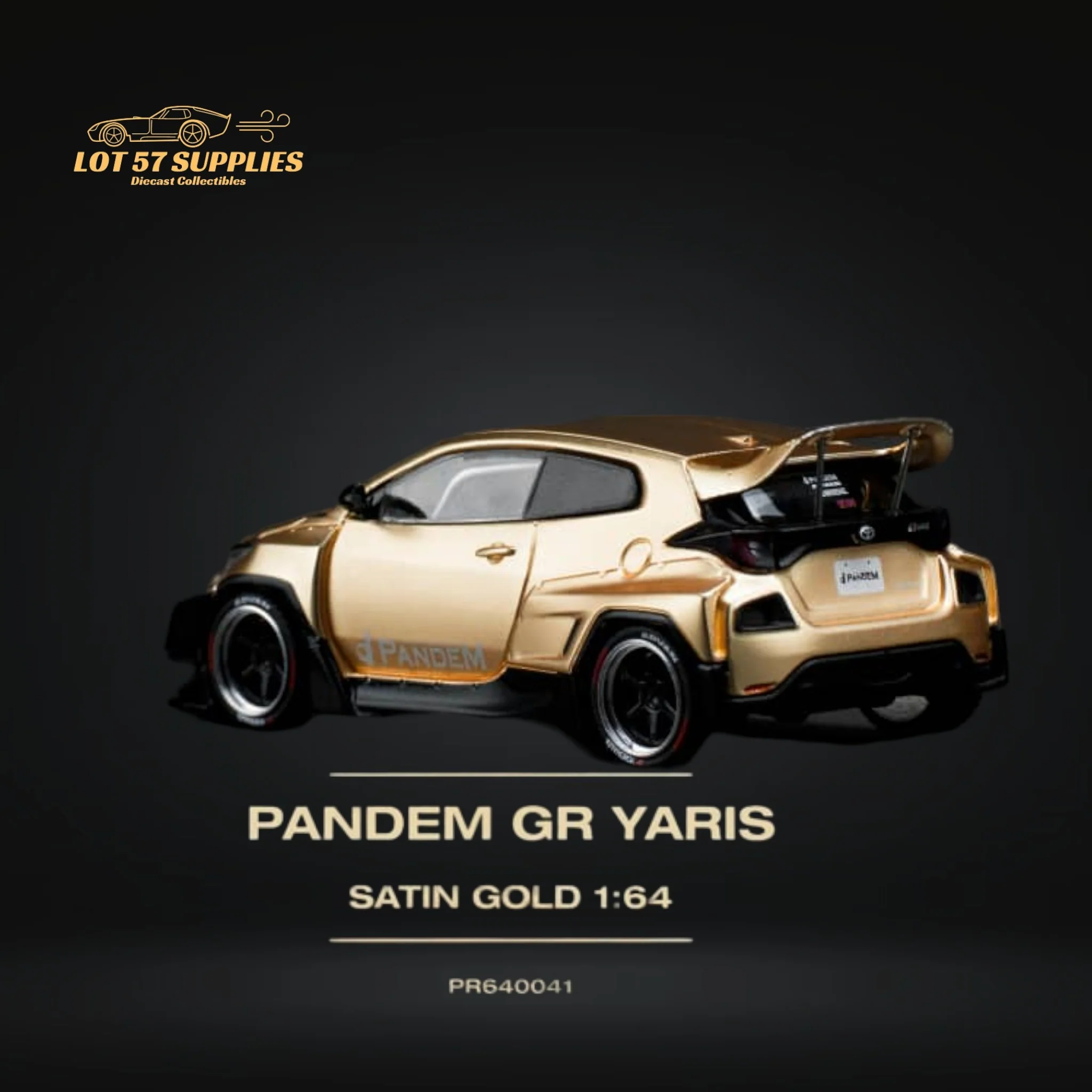 Pop Race Toyota Yaris GR Satin Gold 1:64 - Image 3