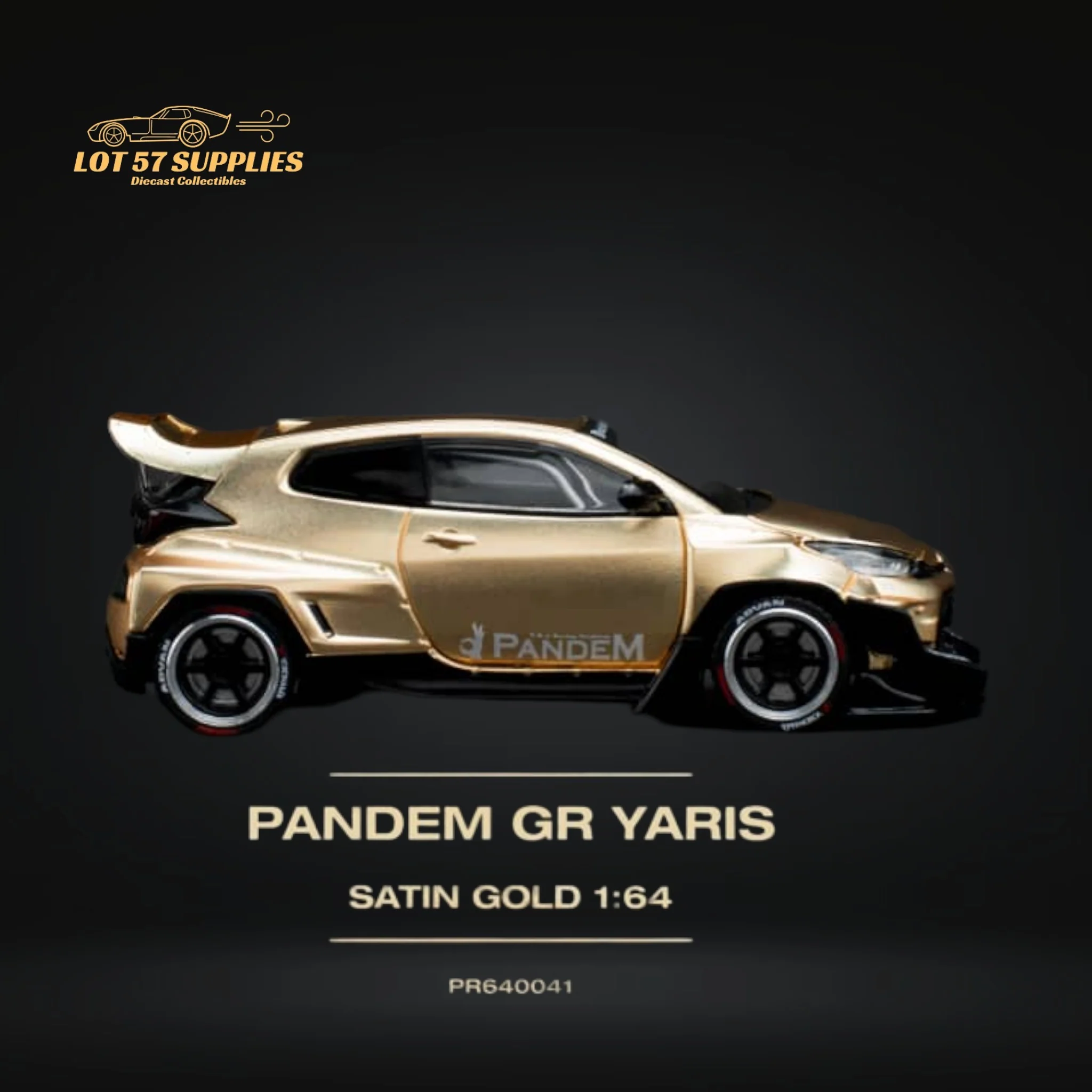 Pop Race Toyota Yaris GR Satin Gold 1:64 - Image 6