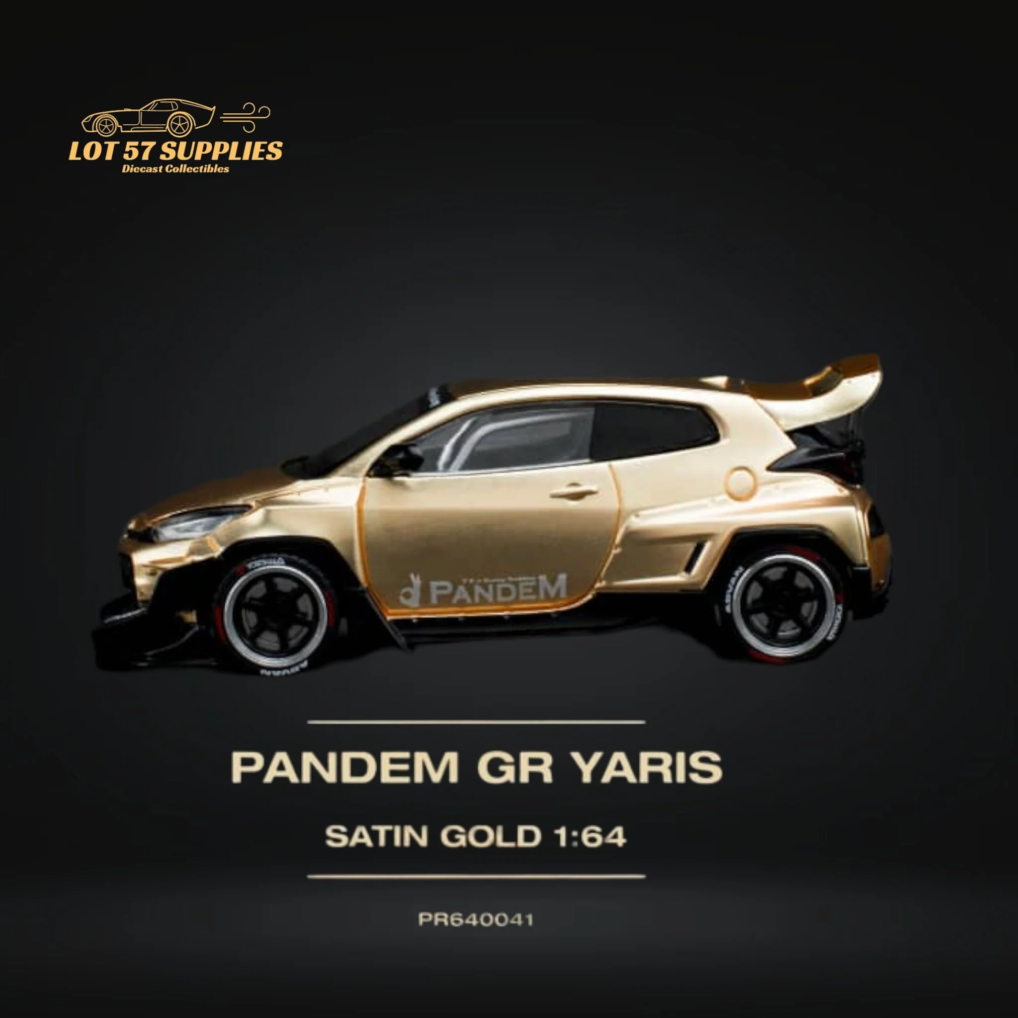 Pop Race Toyota Yaris GR Satin Gold 1:64 - Image 9