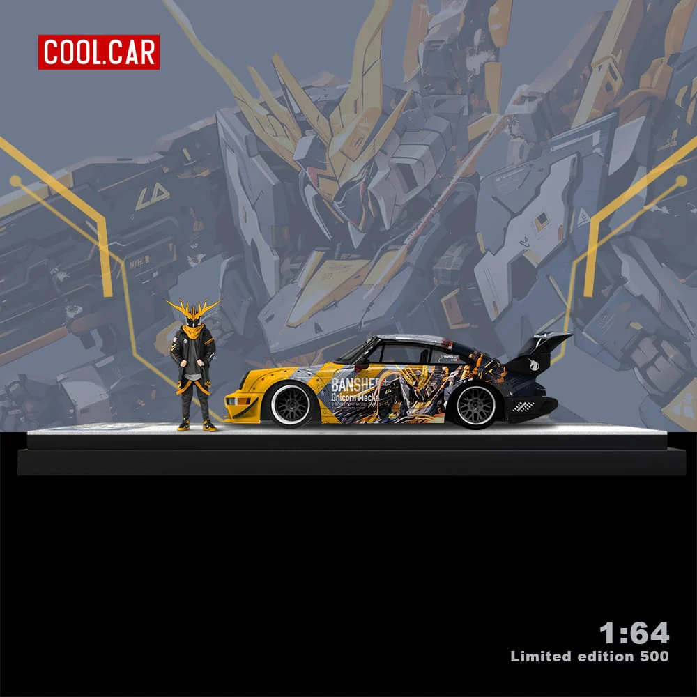 Cool Car Porsche RWB 964 BANSHEE MECHA Livery Figure Version 1:64 - Image 3