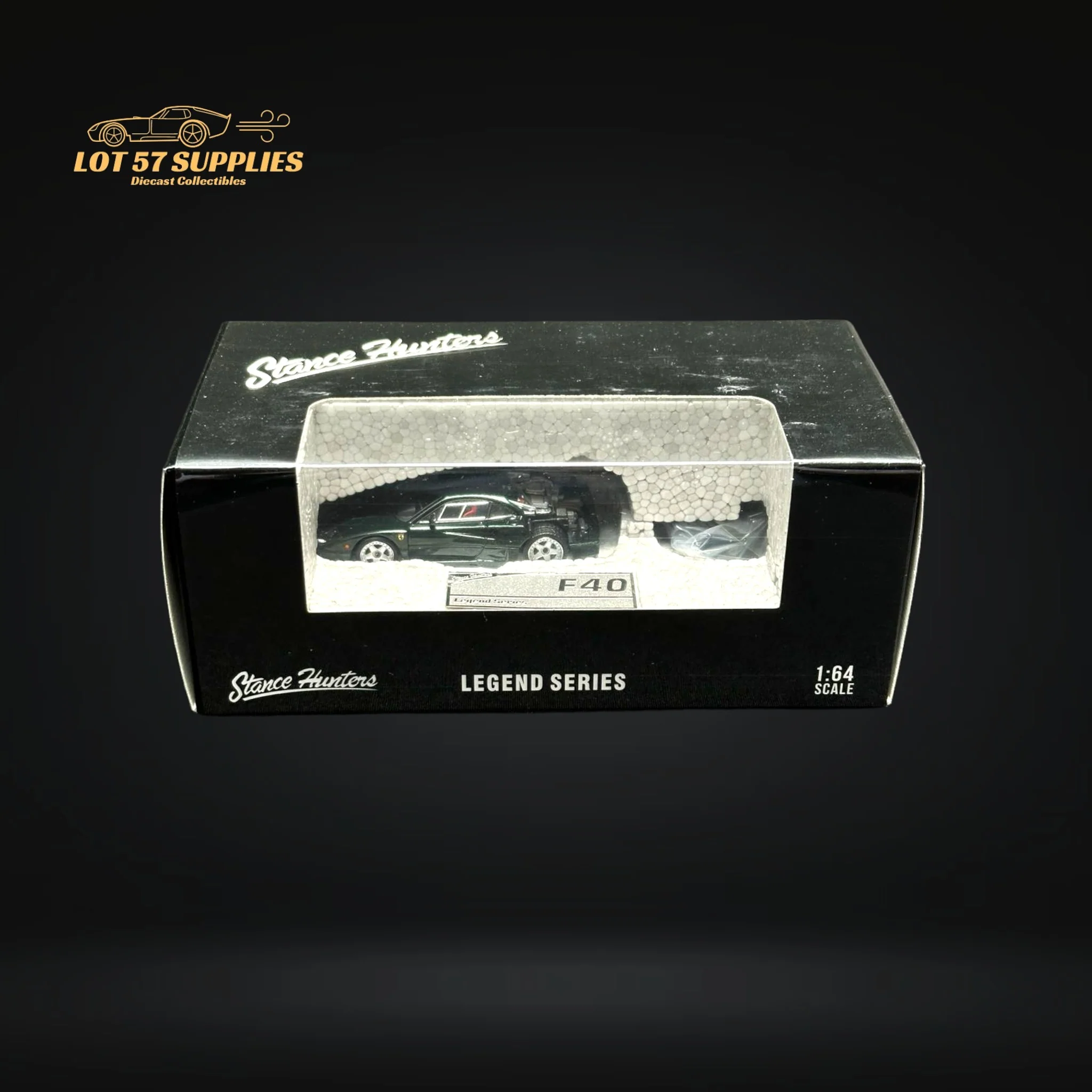 Stance Hunters Ferrari F40 LM British Green 1:64 - Image 3