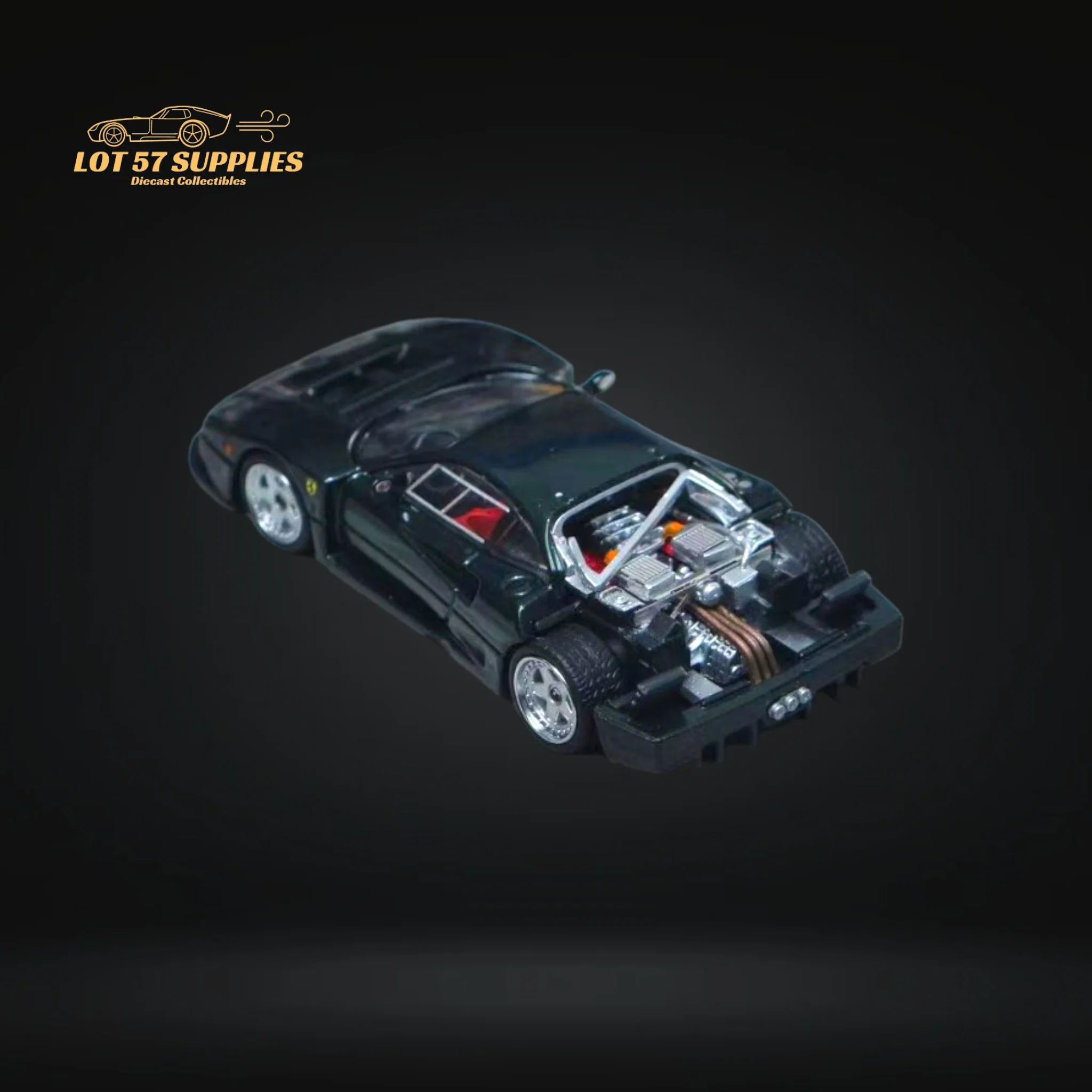 Stance Hunters Ferrari F40 LM British Green 1:64 - Image 4