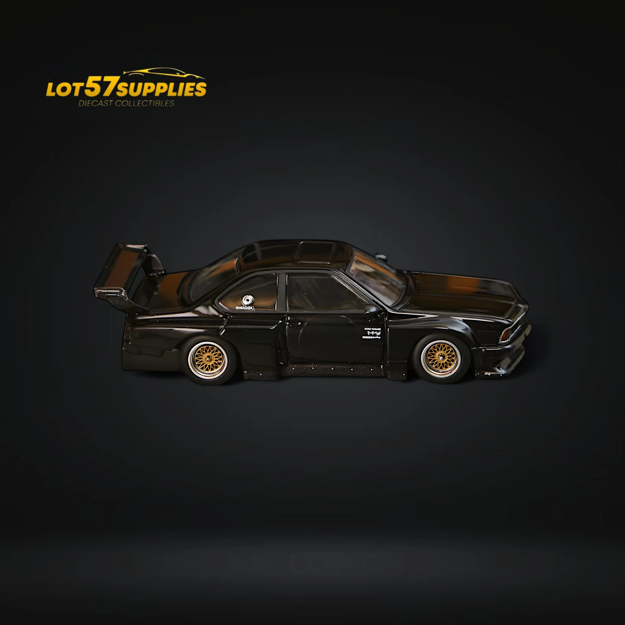 Street Weapon BMW E24 635 CSI Sharknose WideBody Black 1:64 - Image 3