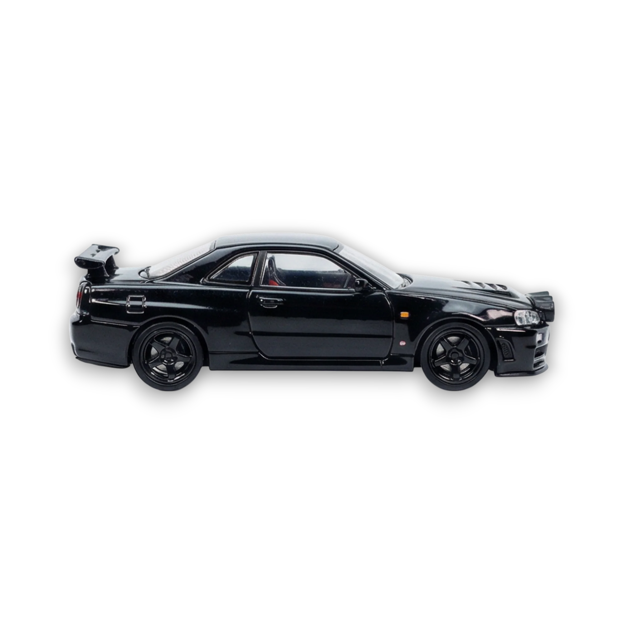 Street Weapon Nissan R34 GT-R Black Snow Drift 1:64 - Image 3