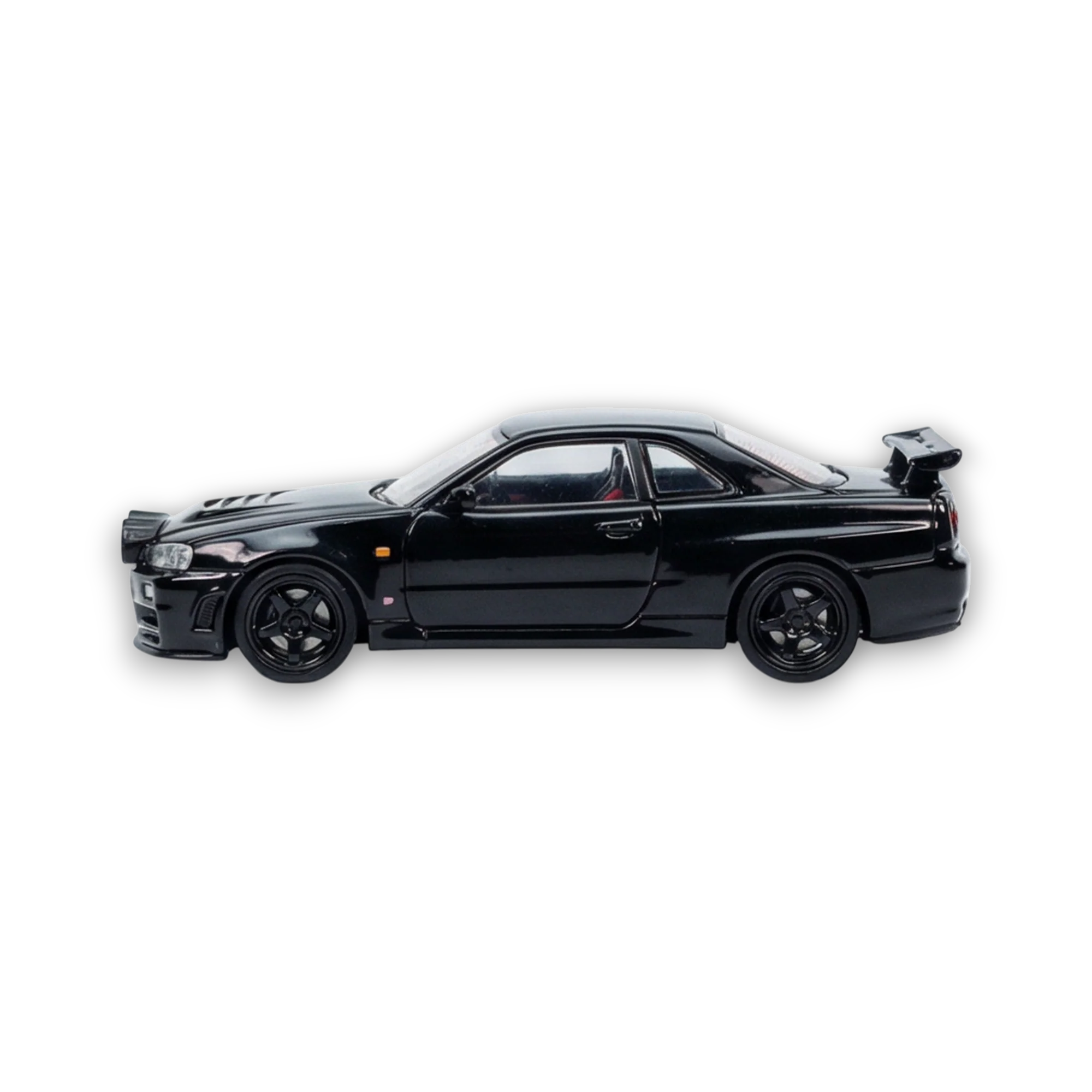 Street Weapon Nissan R34 GT-R Black Snow Drift 1:64 - Image 4