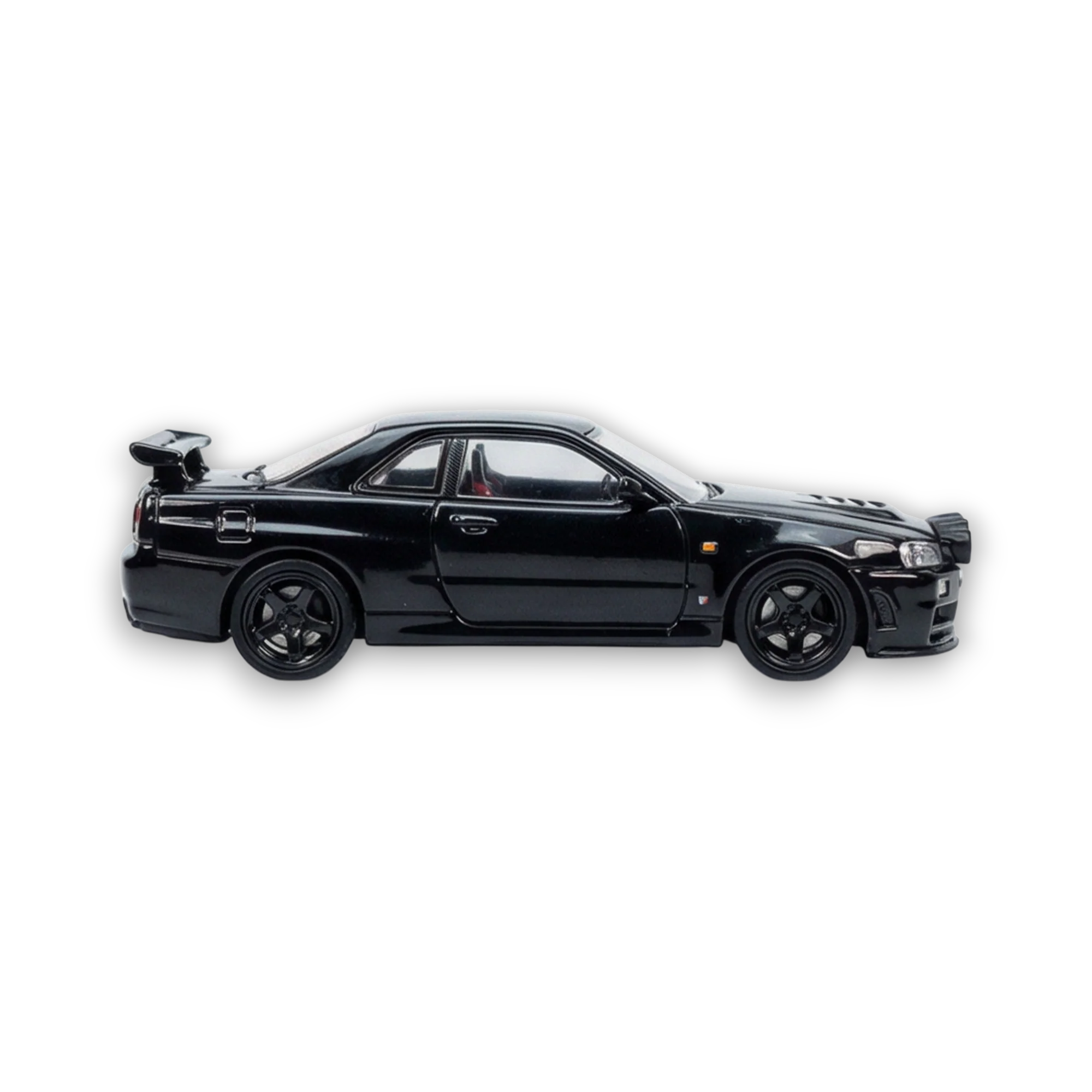 Street Weapon Nissan R34 GT-R Black Snow Drift 1:64 - Image 5