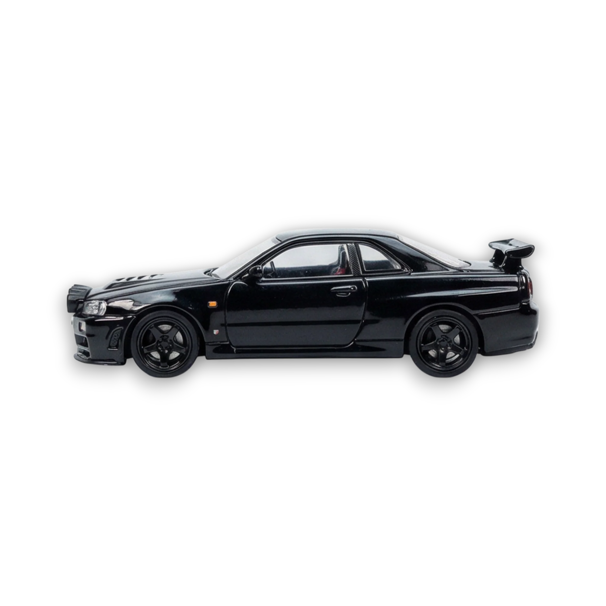 Street Weapon Nissan R34 GT-R Black Snow Drift 1:64 - Image 6