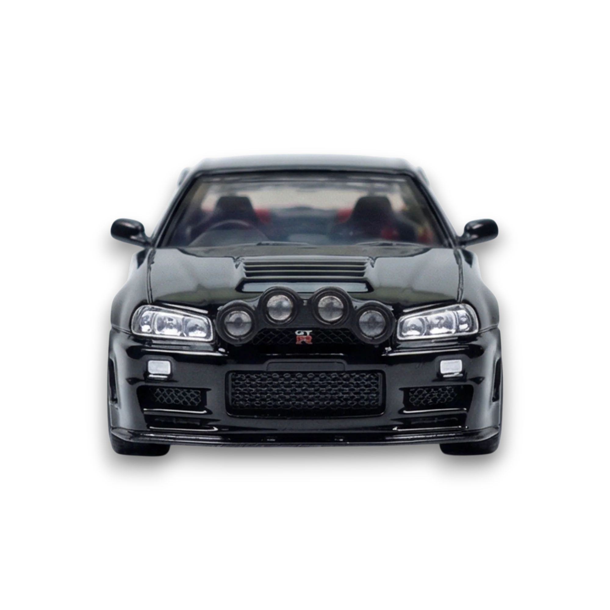 Street Weapon Nissan R34 GT-R Black Snow Drift 1:64 - Image 7