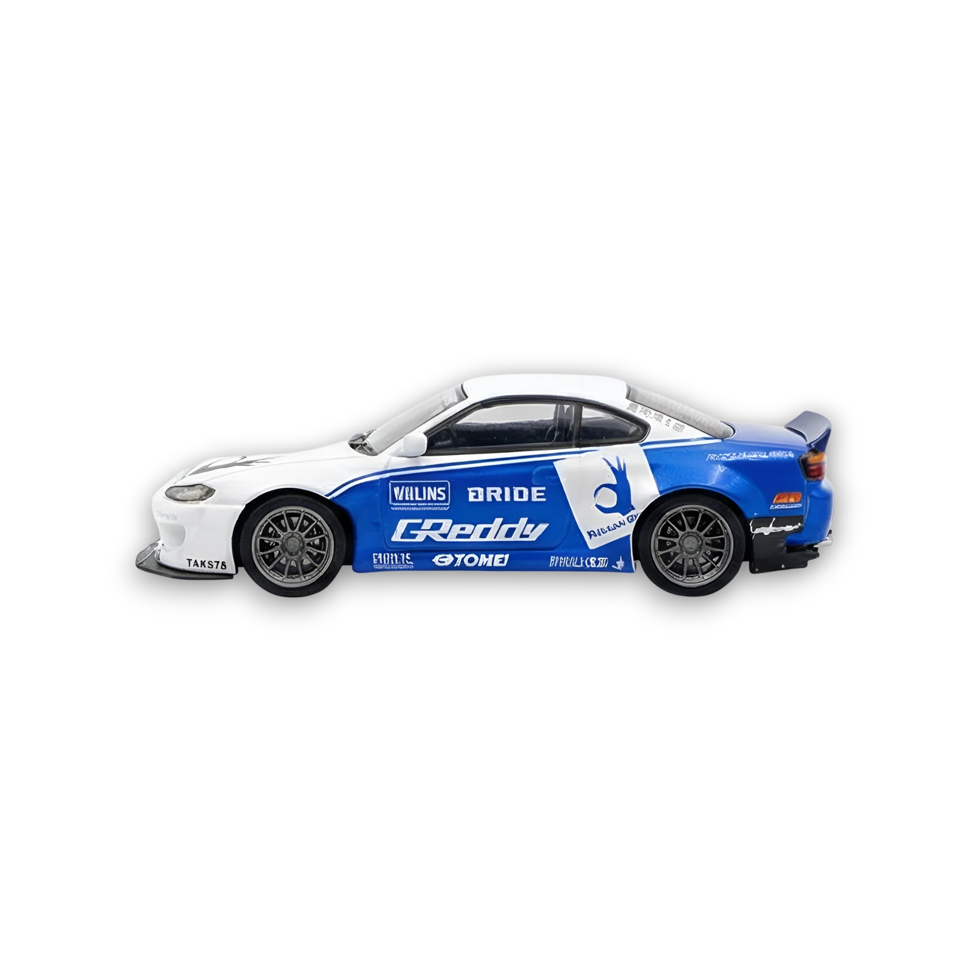 Street Weapon Nissan Silvia S15 Rocket Bunny Blue - White 1:64 - Image 3