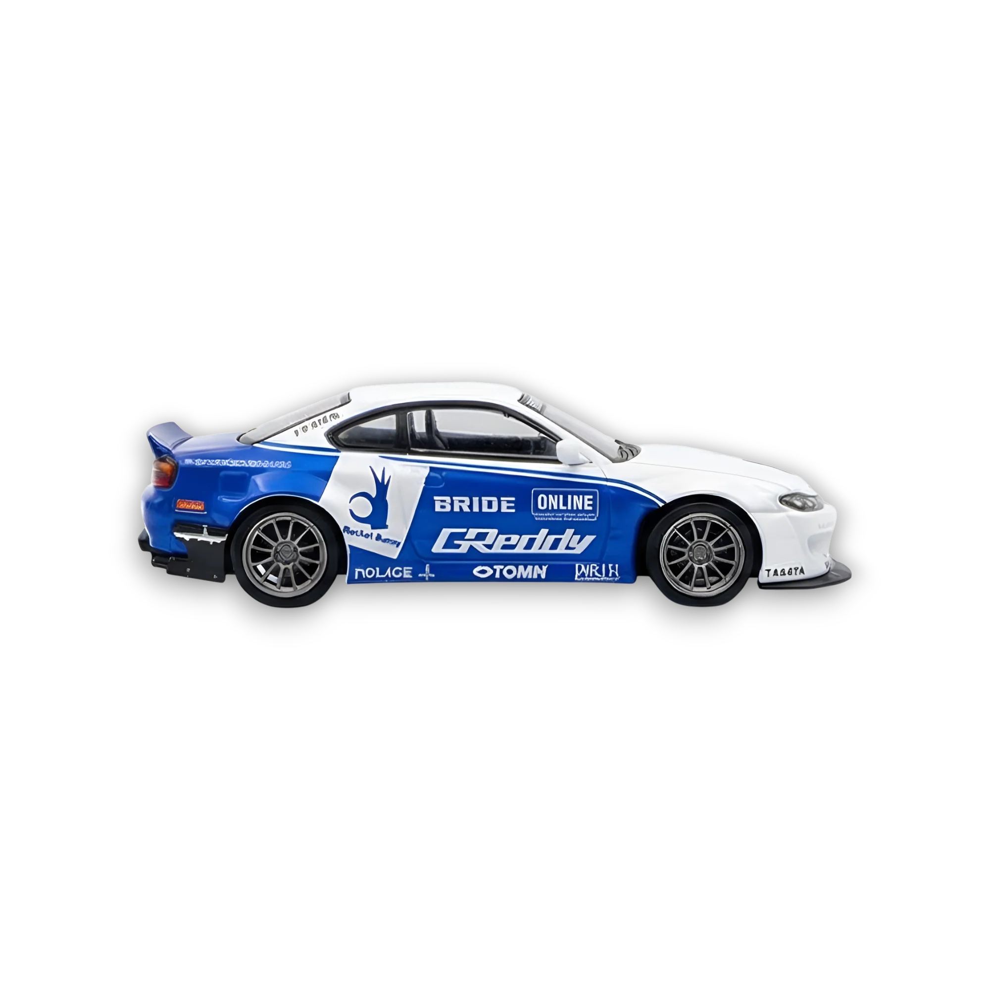 Street Weapon Nissan Silvia S15 Rocket Bunny Blue - White 1:64 - Image 5